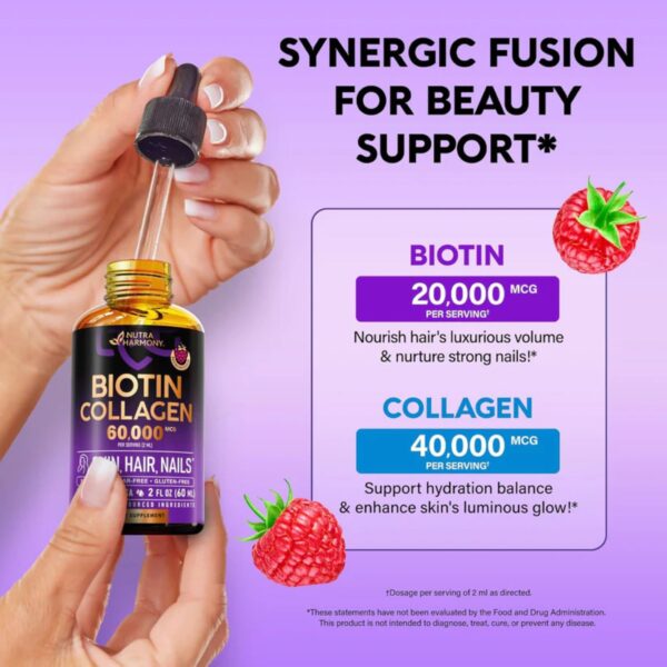 Biotin and collagen drops 60ml made in USA - Image 11